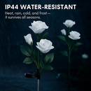 Solar Powered Rose Lights - Water-Resistant Pathway by LJGDeals
