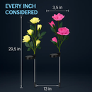 Solar Powered Rose Lights - Water-Resistant Pathway by LJGDeals