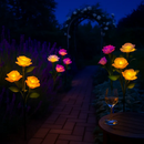 Solar Powered Rose Lights - Water-Resistant Pathway by LJGDeals