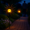 Solar Powered Sun Stake Lamp - Decorative Garden Light by LJGDeals