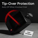 Portable Electric Space Heater with Tip-Over Protection by LJGDeals