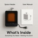 Portable Electric Space Heater with Tip-Over Protection by LJGDeals