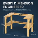 2-Tier Bamboo Spice Rack Organizer for Cabinets by LJGDeals