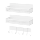 Magnetic Spice Rack with Hooks and Shelving by LJGDeals