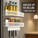 Magnetic Spice Rack with Hooks and Shelving by LJGDeals