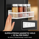 Magnetic Spice Rack with Hooks and Shelving by LJGDeals