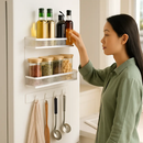 Magnetic Spice Rack with Hooks and Shelving by LJGDeals