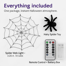 Spider Web Light with Hairy Spider - 3.28ft Decor by LJGDeals