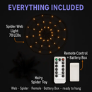 Spider Web Light with Hairy Spider - 3.28ft Decor by LJGDeals