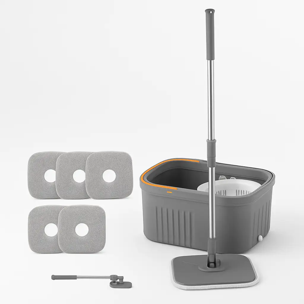 Spin Mop and Bucket System for Home Cleaning