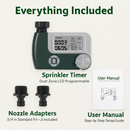 Sprinkler Timer with Dual Zones for Garden Irrigation by LJGDeals