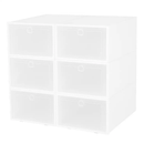 Collapsible Shoe Box Stackable Organizer - White by LJGDeals