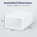 Collapsible Shoe Box Stackable Organizer - White by LJGDeals