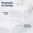 Collapsible Shoe Box Stackable Organizer - White by LJGDeals