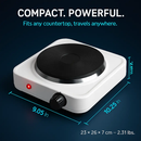 Electric Single Burner Hot Plate with Adjustable Temperature by LJGDeals