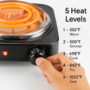 Compact Portable Burner Stove for Countertop Cooking by LJGDeals