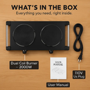 Electric Dual Burner Portable Hot Plate - Compact by LJGDeals