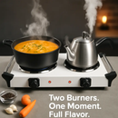 Electric Dual Burner Portable Hot Plate - Compact by LJGDeals