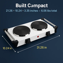 Electric Dual Burner Portable Hot Plate - Compact by LJGDeals