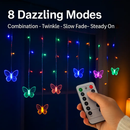 Butterfly Curtain String Lights Colorful LED Fairy Lamps by LJGDeals