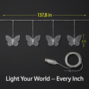 Butterfly Curtain String Lights Colorful LED Fairy Lamps by LJGDeals