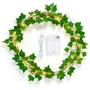 Ivy Leaves Battery Powered String Lights with LED Beads by LJGDeals