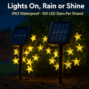 Solar Powered String Lights Fairy Star Lamps by LJGDeals