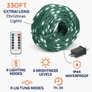 330FT 1000LED String Lights Outdoor Christmas Decoration Lights with Remote IP44 Waterproof 8 Lighting Modes 8 Brightness Timer Plug In Fairy Light Xm by LJGDeals