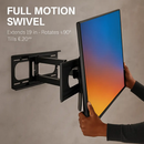 Full Motion TV Wall Mount Swivel Tilt TV Wall Rack Support 37-70” TV Wall Mount Max VESA Up To 600x400mm Holds Up To 99LBS by LJGDeals