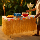 Grass Table Skirt - Tropical Luau Decor for Tables by LJGDeals