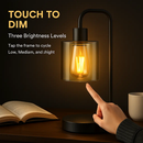 Touch Control Table Lamp with Glass Shade by LJGDeals