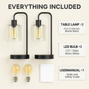 Touch Control Table Lamp with Glass Shade by LJGDeals
