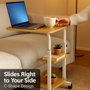 C Side Table 3-Tier Laptop Desk for Small Spaces by LJGDeals