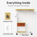 C Side Table 3-Tier Laptop Desk for Small Spaces by LJGDeals