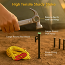 Tent Stakes Camping Hammer Tent Pegs Set for Tents by LJGDeals