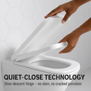 Square Toilet Seat with Grip-Tight Bumpers by LJGDeals