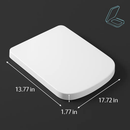 Square Toilet Seat with Grip-Tight Bumpers by LJGDeals