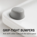 Square Toilet Seat with Grip-Tight Bumpers by LJGDeals