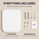 Square Toilet Seat with Grip-Tight Bumpers by LJGDeals