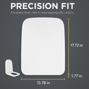 Square Toilet Seat with Grip-Tight Bumpers by LJGDeals