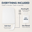 Square Toilet Seat with Grip-Tight Bumpers by LJGDeals