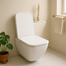 Square Toilet Seat with Grip-Tight Bumpers by LJGDeals