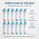20 PCS Electric Toothbrush Heads Replacement for Oral B Series by LJGDeals