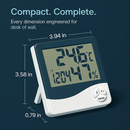 2-in-1 Thermometer and Hygrometer with Clock/Alarm Function by LJGDeals