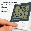 2-in-1 Thermometer and Hygrometer with Clock/Alarm Function by LJGDeals