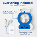Desk Cooling Fan with LED Lamp and Emergency Light by LJGDeals