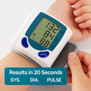 Blood Pressure Monitor Wrist Digital High Blood Pressure Cuff Heartbeat Tester w/ 60 Reading Memory 1.8 Inches LCD Screen Storage Box by LJGDeals
