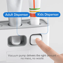 Toothbrush Holder Rack with Toothpaste Dispensers & Cups by LJGDeals