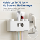 Toothbrush Holder Rack with Toothpaste Dispensers & Cups by LJGDeals