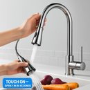 Touch Sensor Faucet with Pull-Out Spout, Hot and Cold Water by LJGDeals